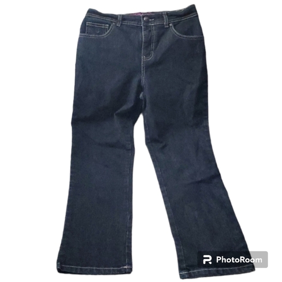 Gloria Vanderbilt jeans women's size 4p 4 petite blue dark demin jeans - Picture 5 of 14